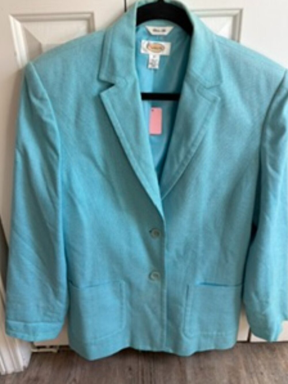 Talbots size 10 100% silk blue blazer